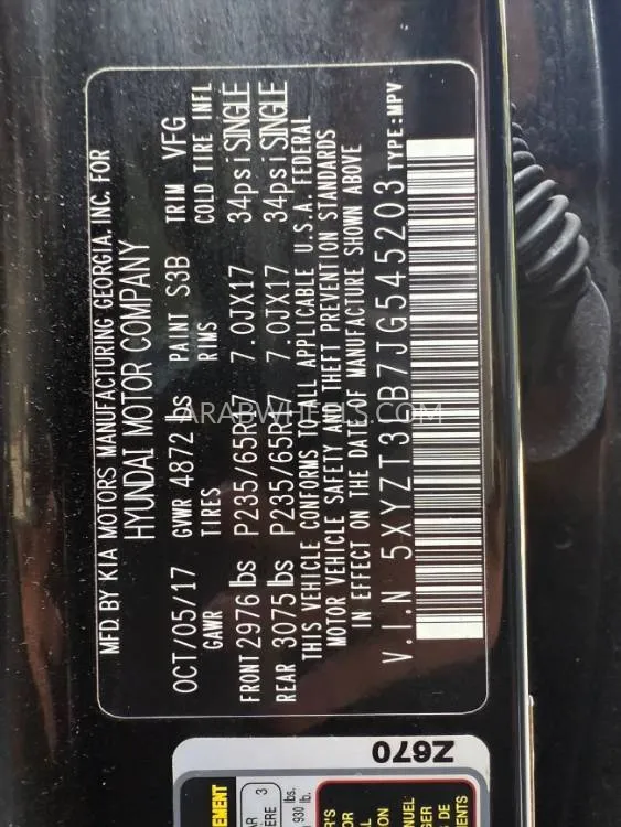 Hyundai Grand Santa Fe 2018 for Sale in Sharjah Image-8